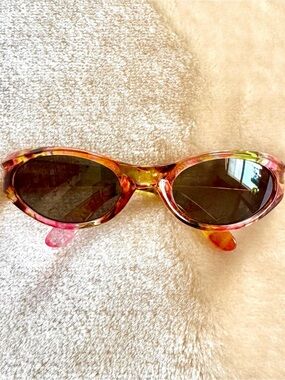 Vintage Y2K Multicolored Plastic Small Sunglasses